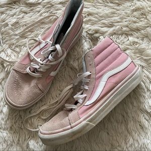 all pink vans high tops